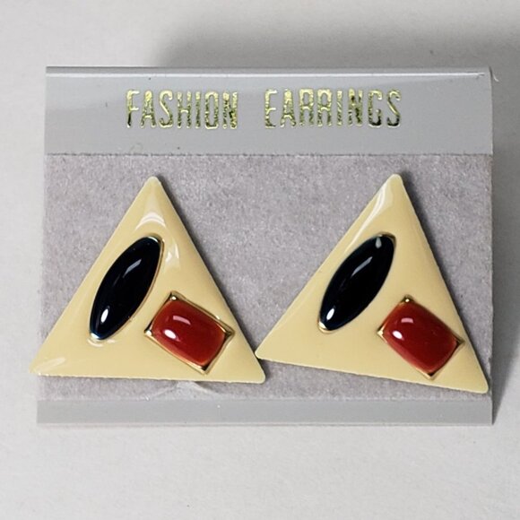 Elegant Triangle Teardrop Earrings | Colorful 0.9-Inch | Women’s Fashion Jewelry - Picture 3 of 7